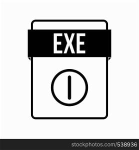 EXE file icon in simple style on a white background. EXE file icon, simple style