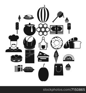 Executive chef icons set. Simple set of 25 executive chef vector icons for web isolated on white background. Executive chef icons set, simple style