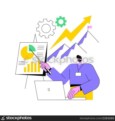 Executive jobs abstract concept vector illustration. Business career opportunity, professional growth, executive management, ceo, leadership coach, company website menu element abstract metaphor.. Executive jobs abstract concept vector illustration.
