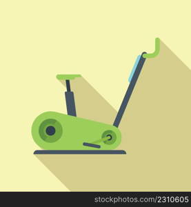 Exercise bike icon flat vector. Active sport. Workout gym. Exercise bike icon flat vector. Active sport