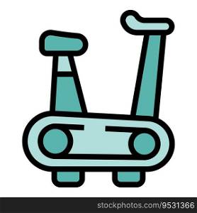 Exercise bike icon outline vector. Shoe interior. Seller shop color flat. Exercise bike icon vector flat