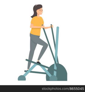 Exercise machine icon cartoon vector. Street workout. Park equipment. Exercise machine icon cartoon vector. Street workout