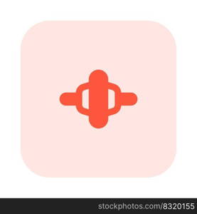 Exercise roller pin isolated on a white background