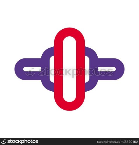 Exercise roller pin isolated on a white background
