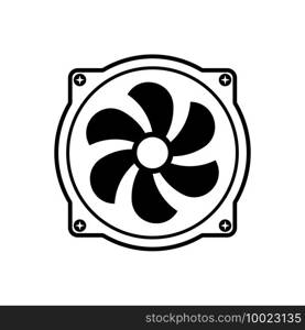 Exhaust Fan Air Cooling CPU Fan Icon,vector illustration simple design