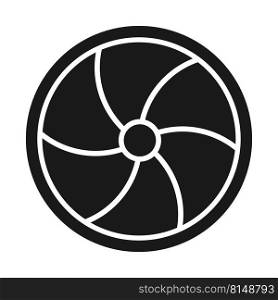 Exhaust Fan Air Cooling CPU Fan Icon,vector illustration simple design