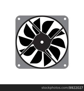 Exhaust Fan Air Cooling CPU Fan Icon,vector illustration simple design