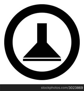 Exhaust hood icon black color in circle or round vector illustration