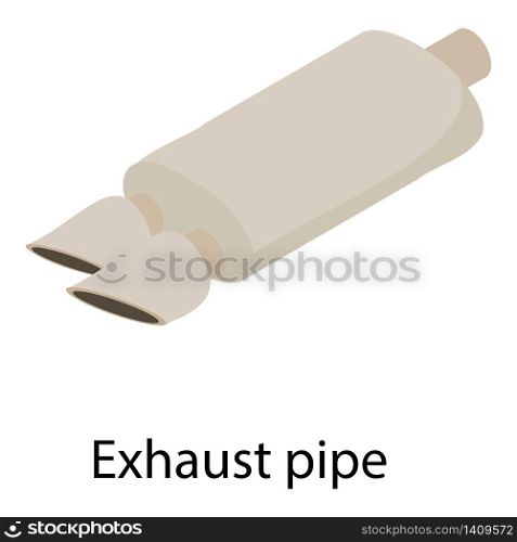 Exhaust pipe icon. Isometric of exhaust pipe vector icon for web design isolated on white background. Exhaust pipe icon, isometric style
