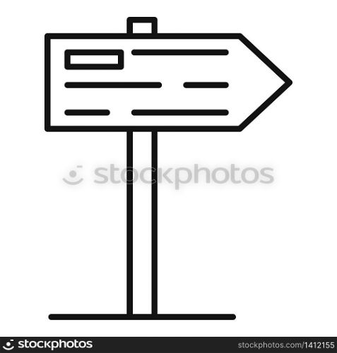 Exhibition center sign board icon. Outline exhibition center sign board vector icon for web design isolated on white background. Exhibition center sign board icon, outline style