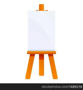 Exhibition easel icon. Cartoon of exhibition easel vector icon for web design isolated on white background. Exhibition easel icon, cartoon style