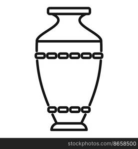 Exhibition&hora icon outline vector. Ancient vase. Ceramic vessel. Exhibition&hora icon outline vector. Ancient vase