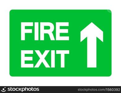 Exit Emergency Green Sign Isolate On White Background,Vector Illustration EPS.10