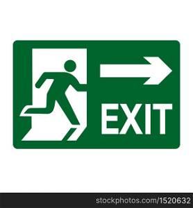 Exit Green Symbol Sign, Vector Illustration, Isolate On White Background Label. EPS10