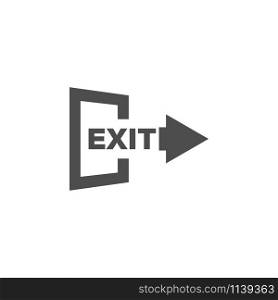 Exit icon graphic design template vector isolated. Exit icon graphic design template vector