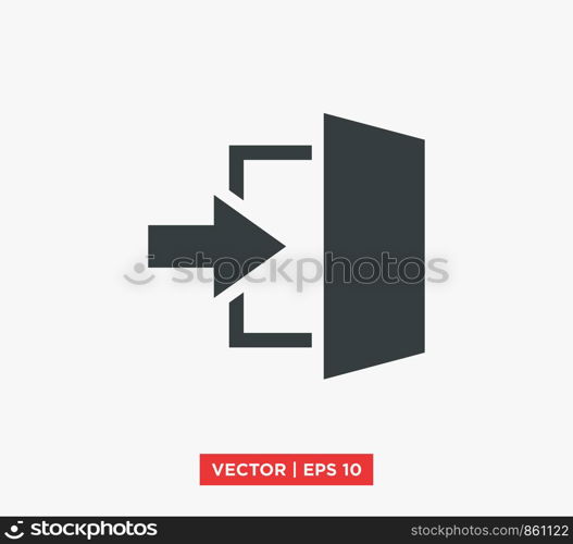 Exit Icon Mark Vector Illustration