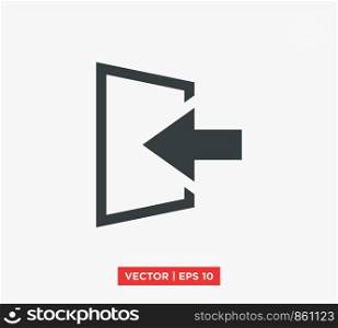 Exit Icon Mark Vector Illustration
