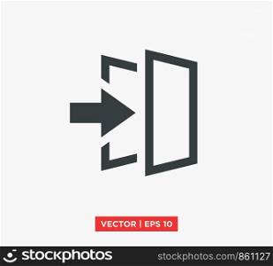 Exit Icon Mark Vector Illustration