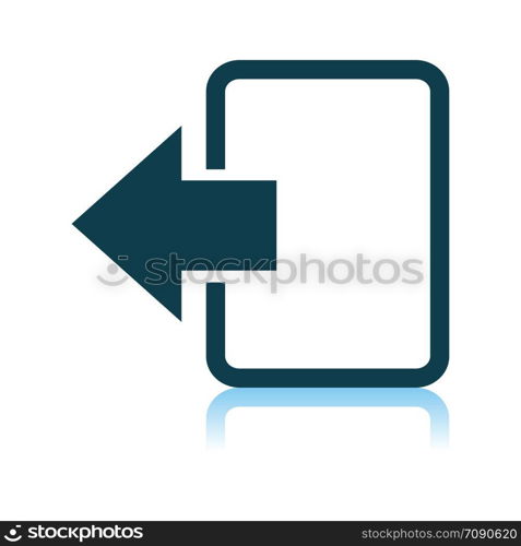 Exit Icon. Shadow Reflection Design. Vector Illustration.