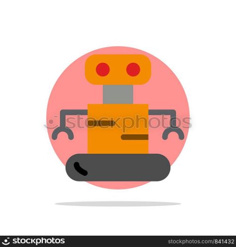 Exoskeleton, Robot, Space Abstract Circle Background Flat color Icon