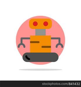 Exoskeleton, Robot, Space Abstract Circle Background Flat color Icon
