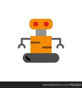Exoskeleton, Robot, Space Flat Color Icon. Vector icon banner Template