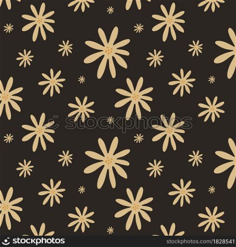 Exotic abstract floral seamless pattern. Vector illustration