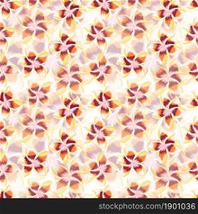 Exotic blossom plumeria seamless pattern. Tropical hibiscus flowers wallpaper. Abstract botanical backdrop. Design for fabric , textile print, wrapping, cover. Vector illustration.. Exotic blossom plumeria seamless pattern. Tropical hibiscus flowers wallpaper.