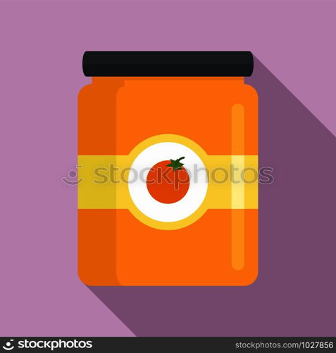 Exotic fruit jam icon. Flat illustration of exotic fruit jam vector icon for web design. Exotic fruit jam icon, flat style