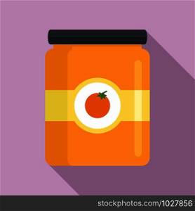 Exotic fruit jam icon. Flat illustration of exotic fruit jam vector icon for web design. Exotic fruit jam icon, flat style