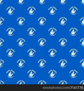 Exotic fruits pattern vector seamless blue repeat for any use. Exotic fruits pattern vector seamless blue