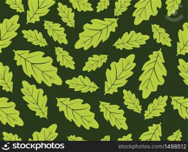 Exotic Green Floral Leaf Seamless Pattern Nature Illustration