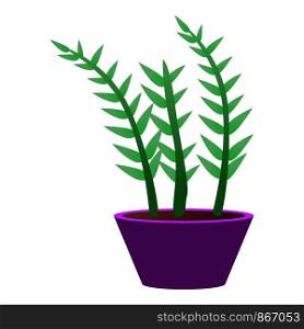 Exotic houseplant icon. Cartoon of exotic houseplant vector icon for web design isolated on white background. Exotic houseplant icon, cartoon style