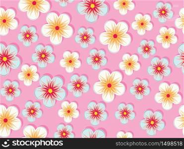 Exotic Sweet Flower Floral Seamless Pattern Nature Illustration