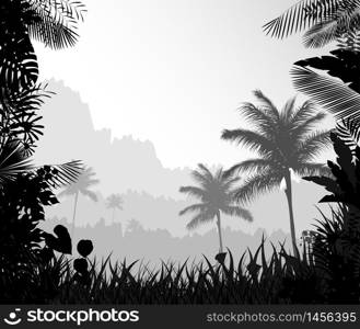 Exotic tropical background beautiful. vector