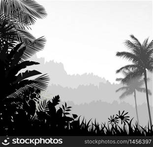 Exotic tropical background beautiful. vector
