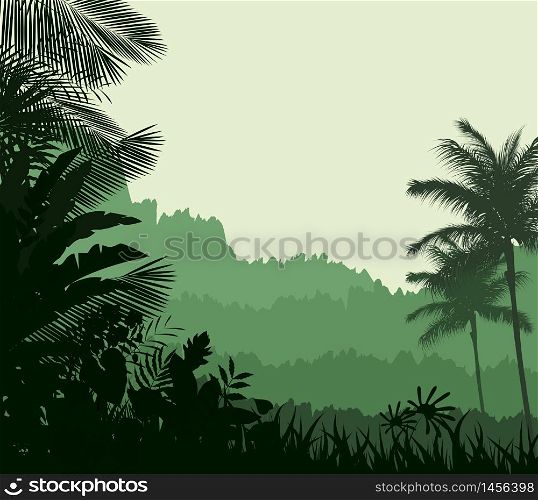 Exotic tropical background beautiful. vector