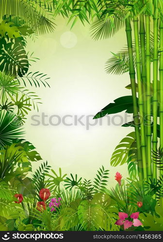 Exotic tropical background.vector