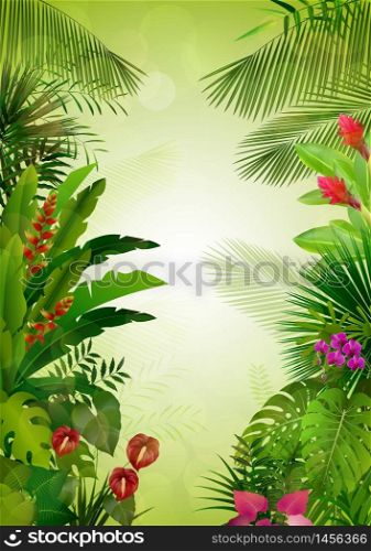 Exotic tropical background.vector
