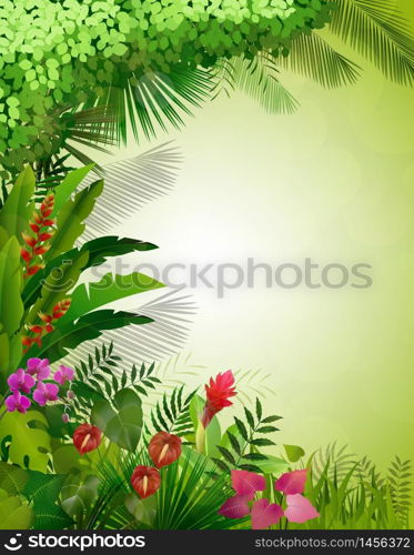 Exotic tropical background.vector