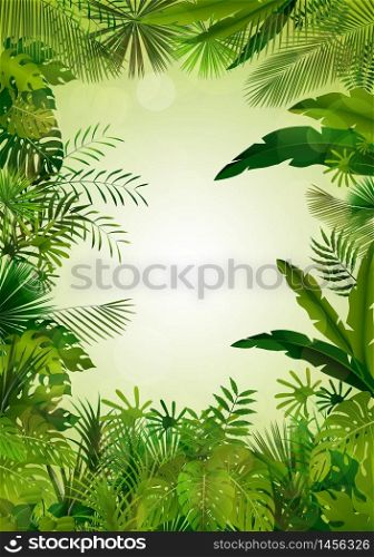 Exotic tropical background .Vector illustration