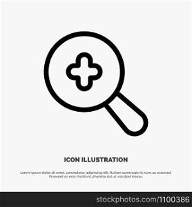 Expanded, Search, Plus Line Icon Vector
