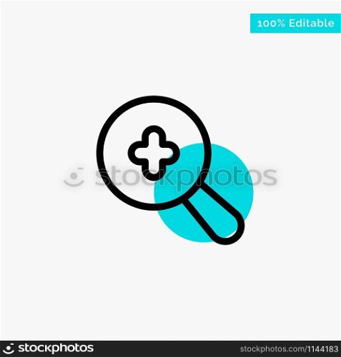 Expanded, Search, Plus turquoise highlight circle point Vector icon
