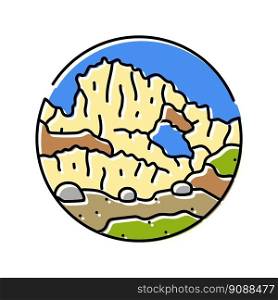 expedition mountain landscape color icon vector. expedition mountain landscape sign. isolated symbol illustration. expedition mountain landscape color icon vector illustration