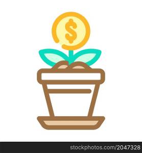 expense growing color icon vector. expense growing sign. isolated symbol illustration. expense growing color icon vector illustration
