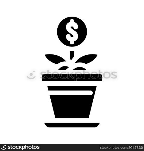 expense growing glyph icon vector. expense growing sign. isolated contour symbol black illustration. expense growing glyph icon vector illustration