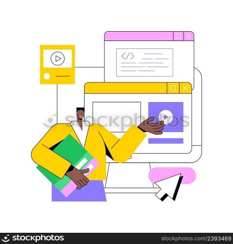 Experience design abstract concept vector illustration. User experience design, UX, UI element, web designer, software development service, mobile app testing, web page, menu abstract metaphor.. Experience design abstract concept vector illustration.