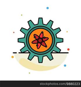 Experiment, Gear, Setting, Lab Abstract Flat Color Icon Template