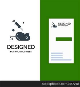 Experiment, Laboratory, Mouse, Science Grey Logo Design and Business Card Template