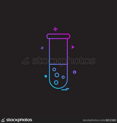 experiment science test tube icon vector design